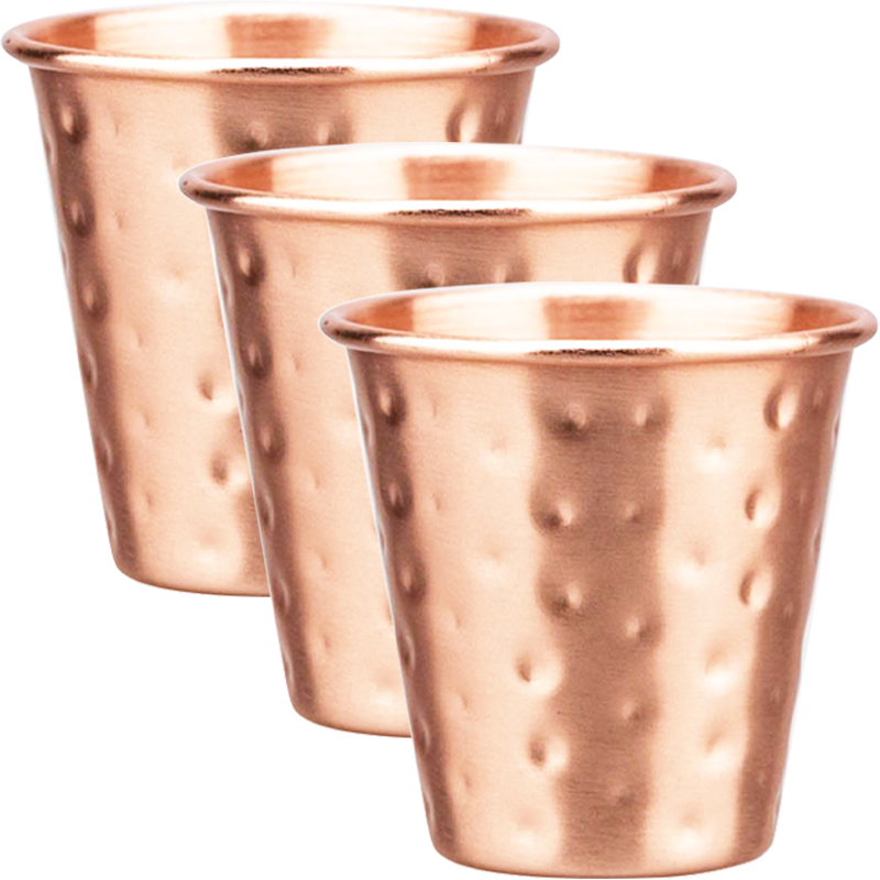 Mule Copper Mug - 3 stuks nieuwe 60ml 100% koperen