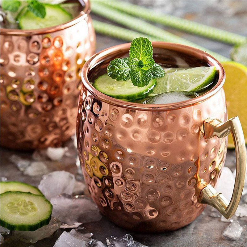 Mule Copper Mug - A98E-2X Moskou Mule Cup RVS Cocktailmok
