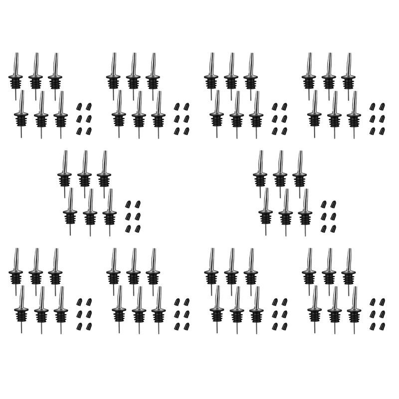 Speed Pourer Cap - 60 stuks roestvrijstalen schenktuitjes, snel schenktuitjes,
