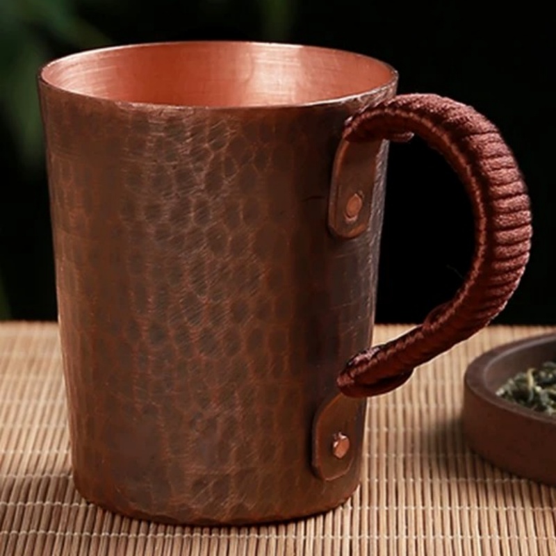 Mule Copper Mug - Vintage Zuiver Koper Koffiemok, Hamer Textuur