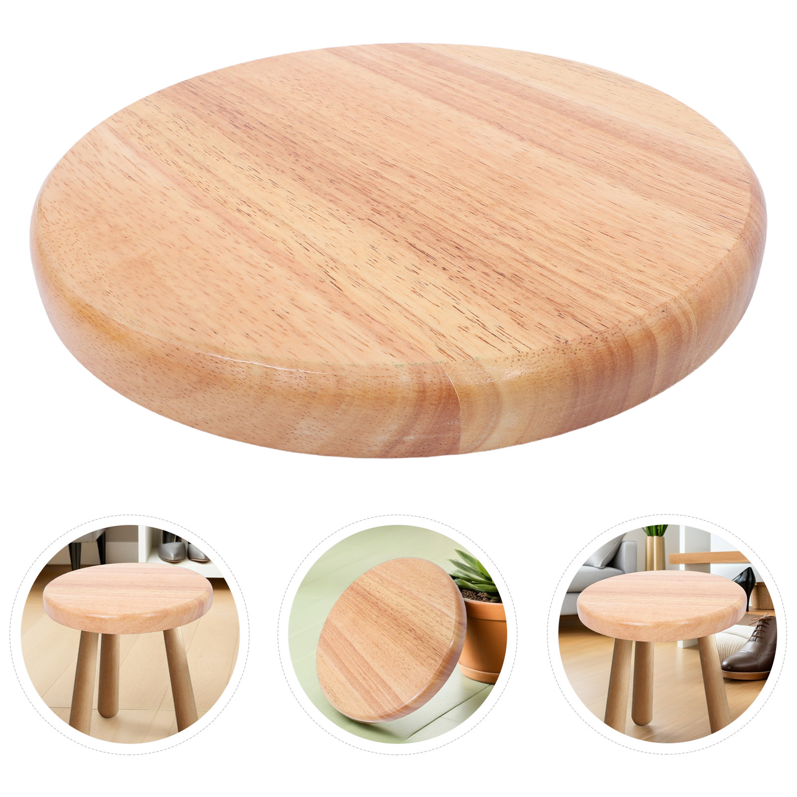 Home Bar Stools - Vervangend houten zitvlak voor ronde kruk,