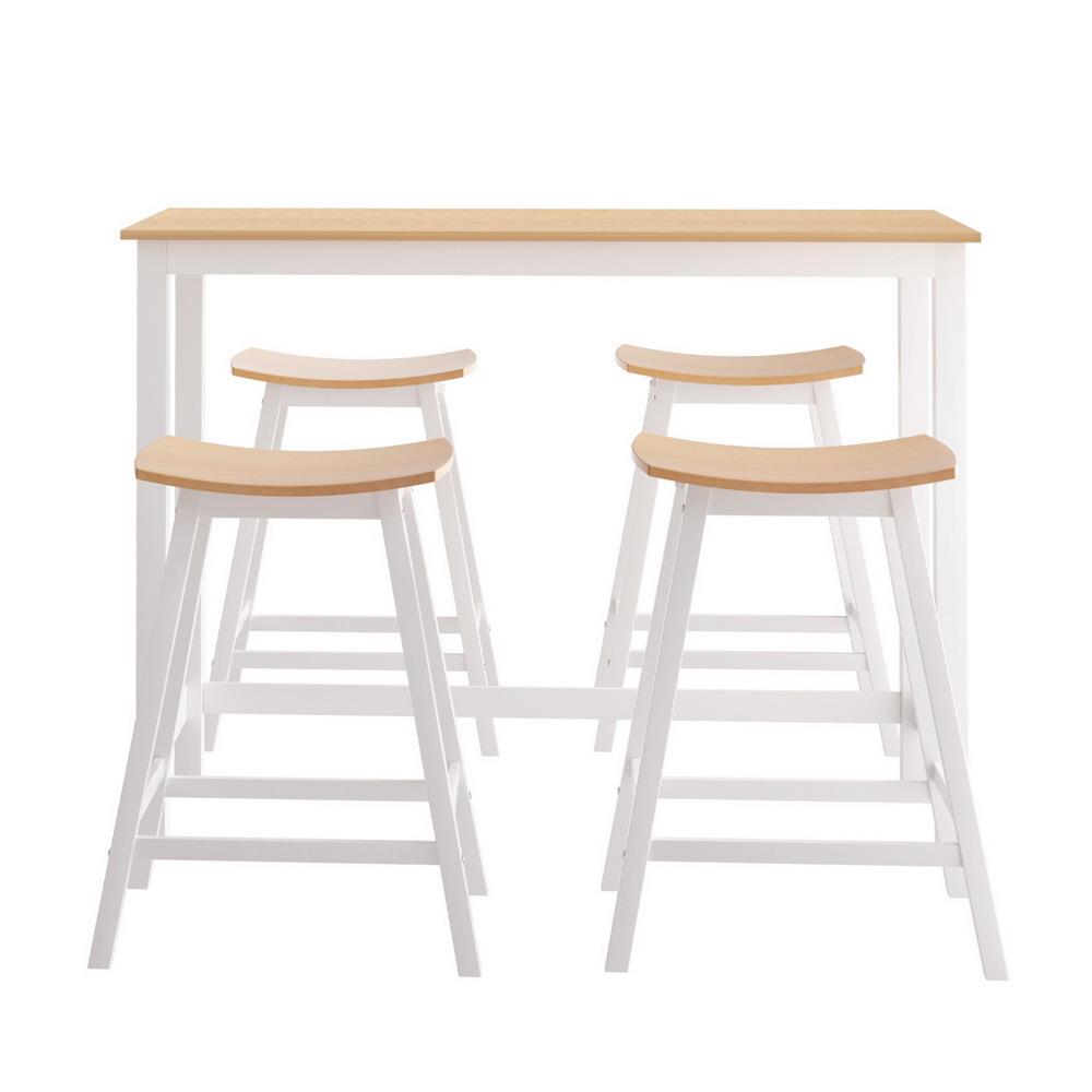 Home Bar Stools - Massief houten bartafel en krukken set,