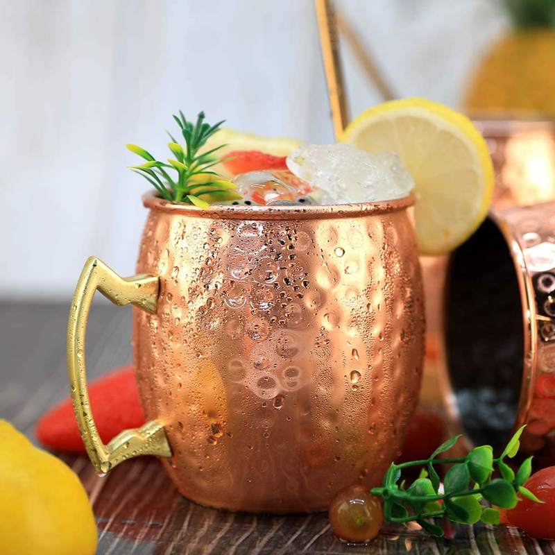 Mule Copper Mug - Mule mok van roestvrij staal, gehamerd