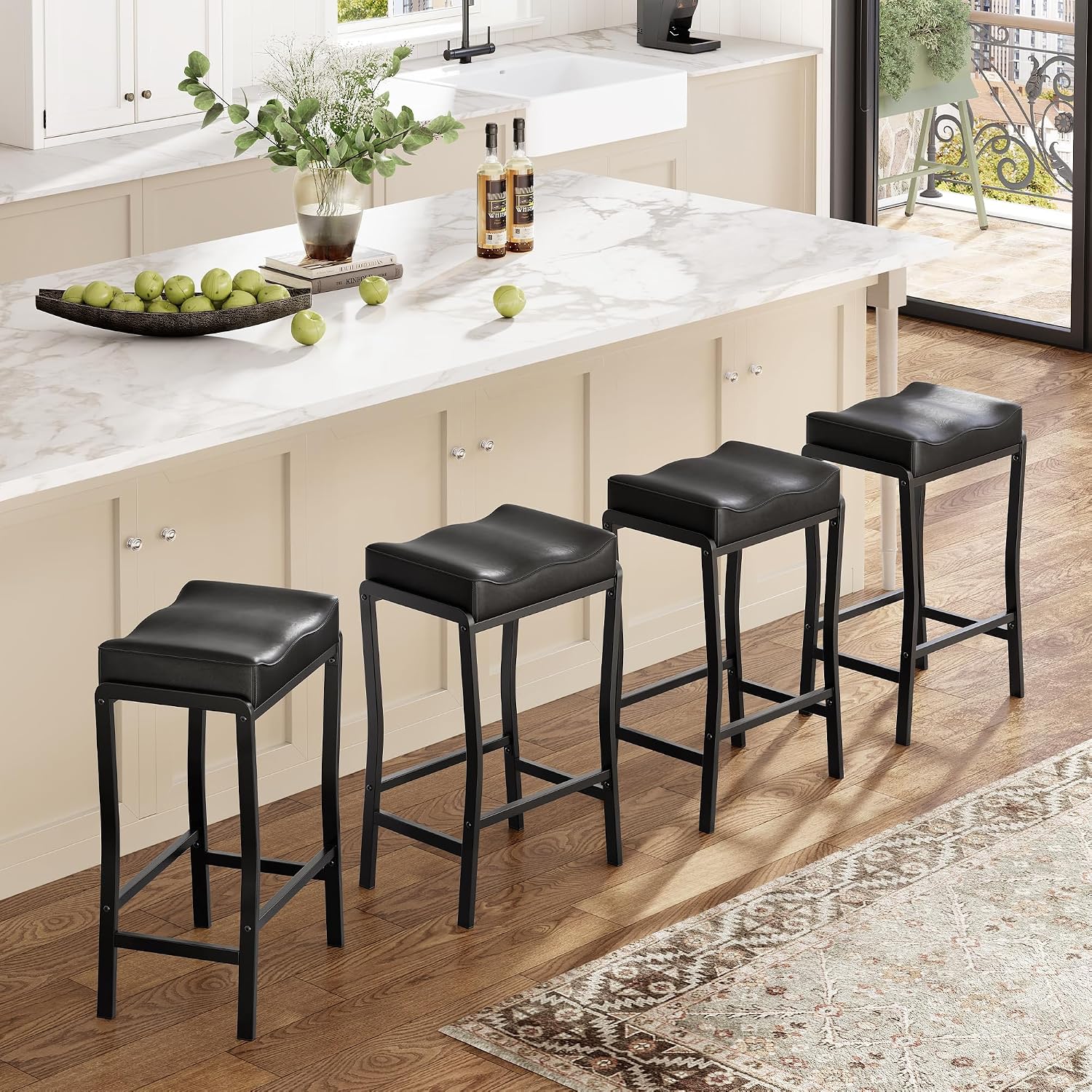 Home Bar Stools - Barstoelen op barkrukhoogte, set van 1/2/4,