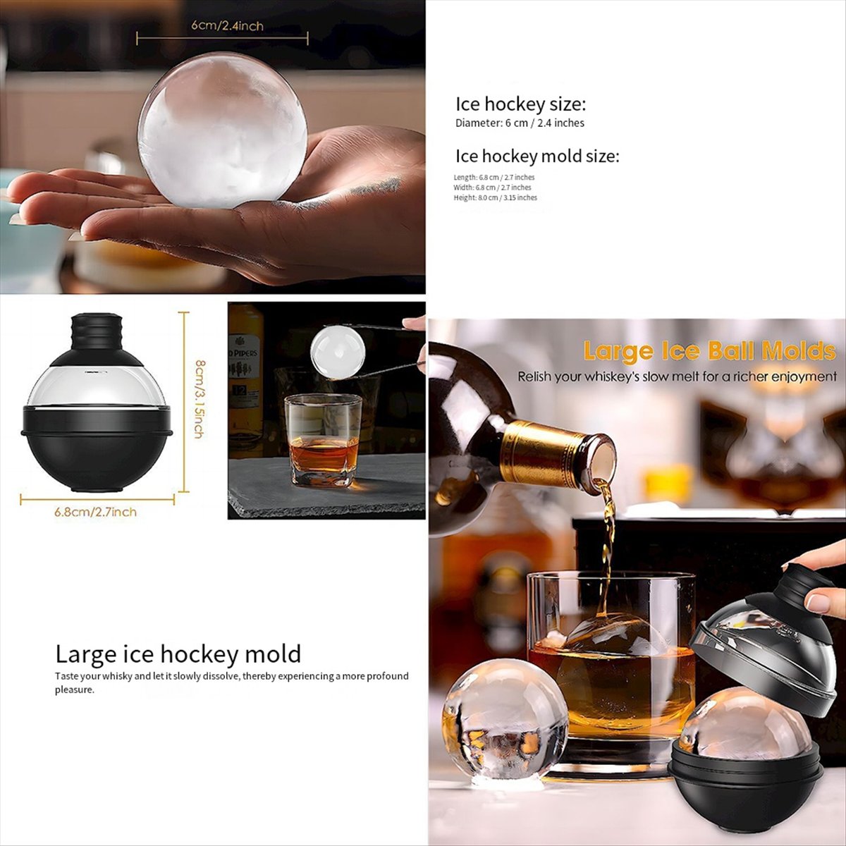 Ice Mold Sphere - MSOR Nieuwe Grote Ronde IJsballenmaker Vorm