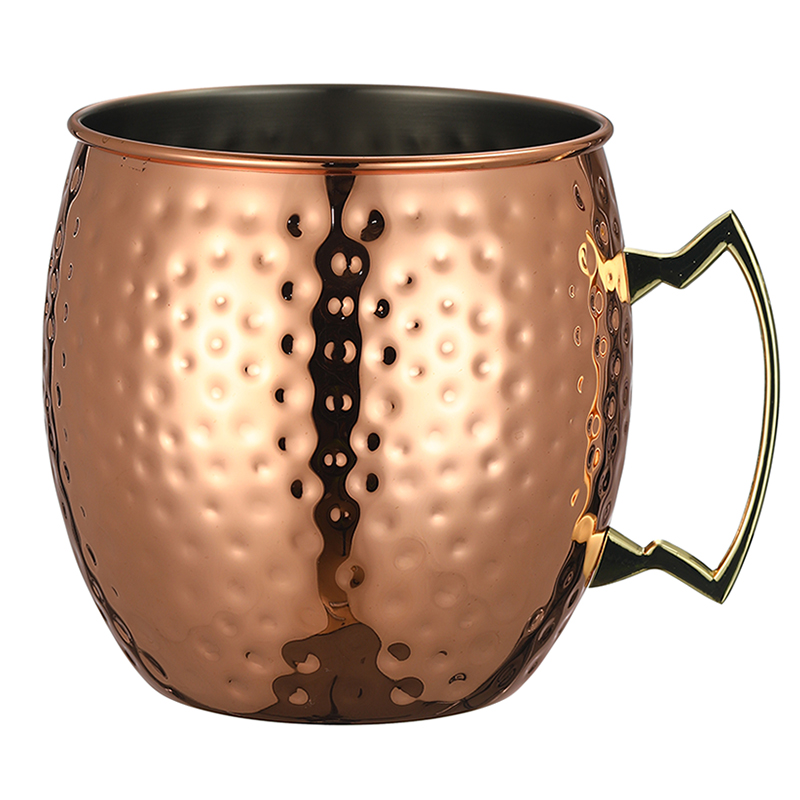 Mule Copper Mug - Gigantische gehamerde Moskou Mule-mok, megamok, ijsemmermok,