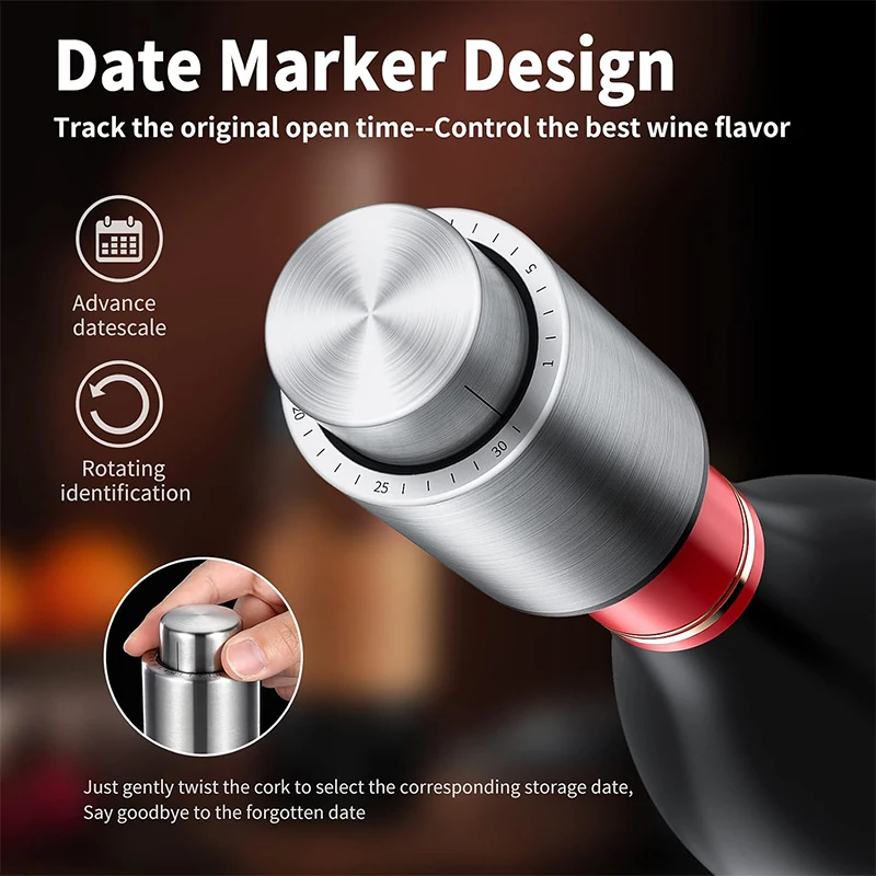2-in-1 vacuüm wijnstopper, roe - Wine Preservation Pump recensie en prijs