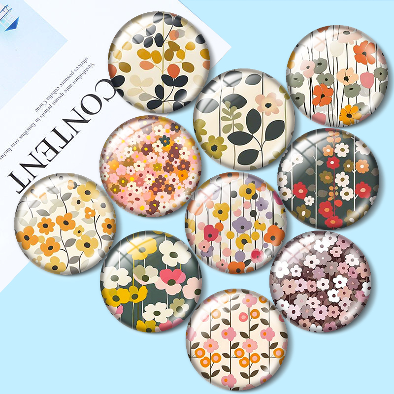 Retro Floral12/18/20/25mm glaz - Old Fashioned Glass recensie en prijs