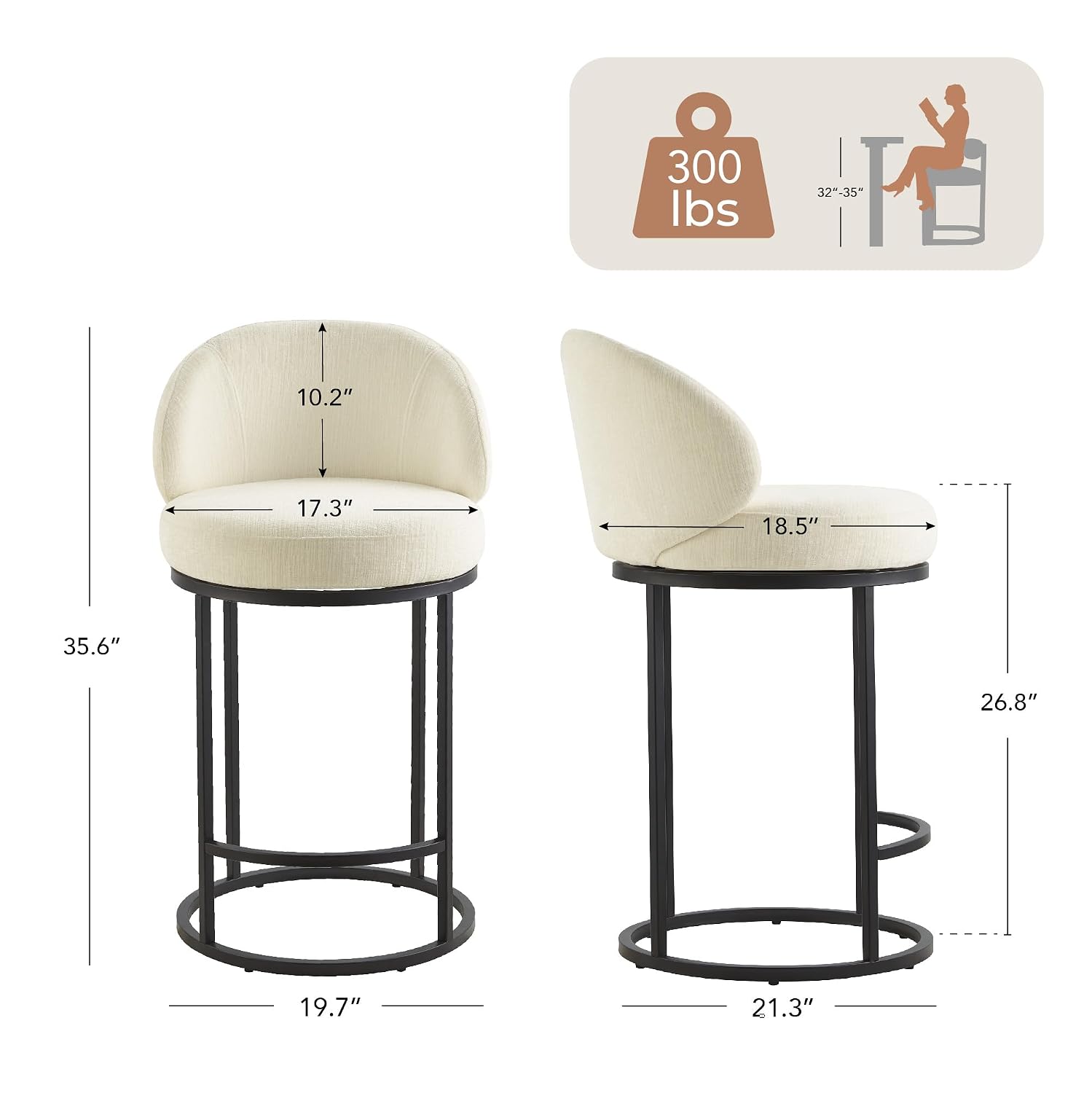 Gestoffeerde draaibare barkruk - Home Bar Stools recensie en prijs