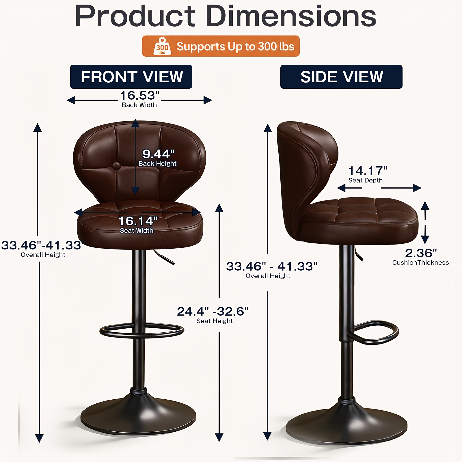Draaibare, in hoogte verstelba - Home Bar Stools recensie en prijs