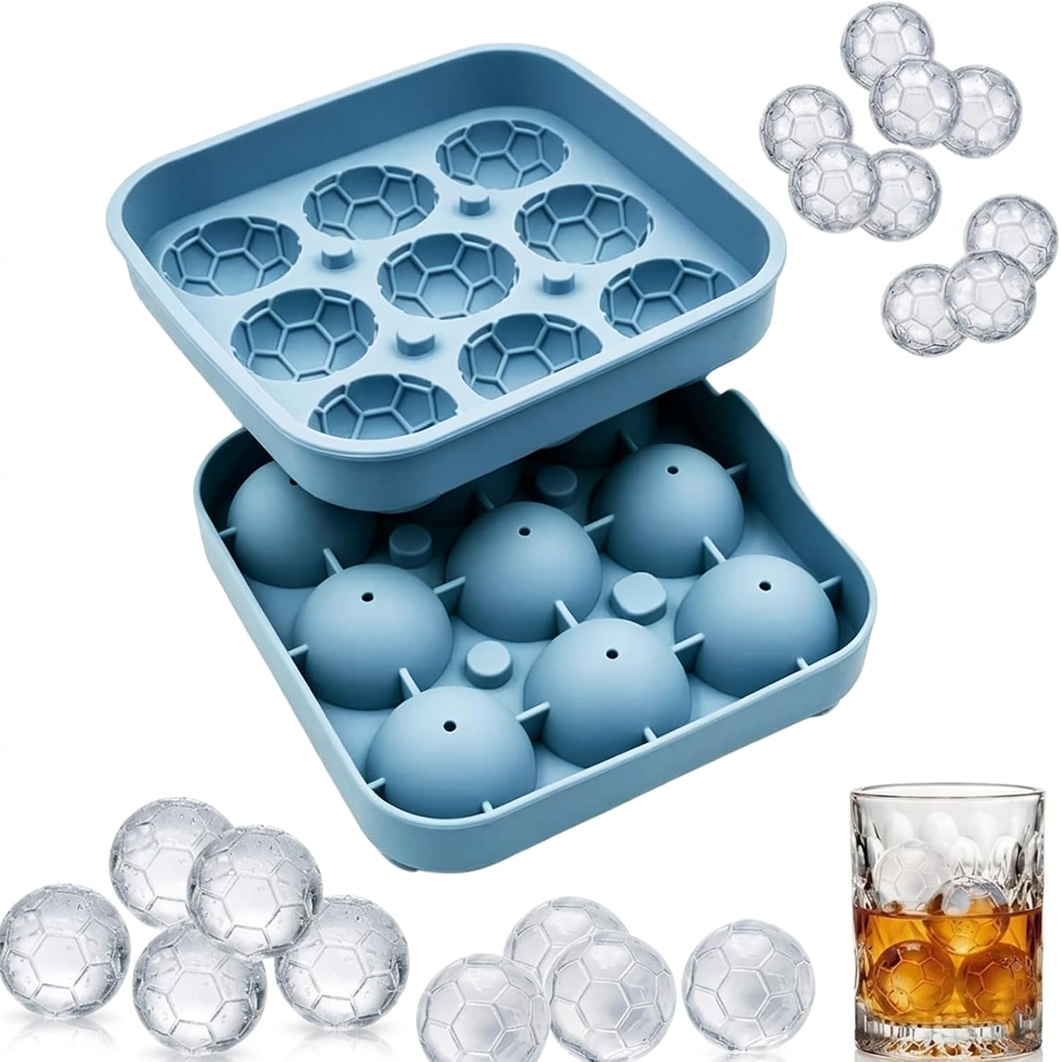 Voetbal ijsblokjesvormen, 9/4  - Ice Mold Sphere recensie en prijs