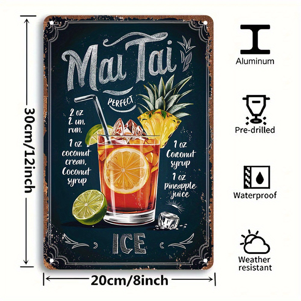 1 stuk Vintage Mai Tai Recept  - Home Bar Lounge recensie en prijs